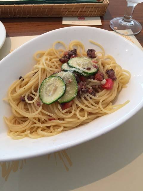 サルシッチャとズッキーニのスパゲティ