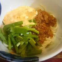 カルボナーラ風沖縄そば麺