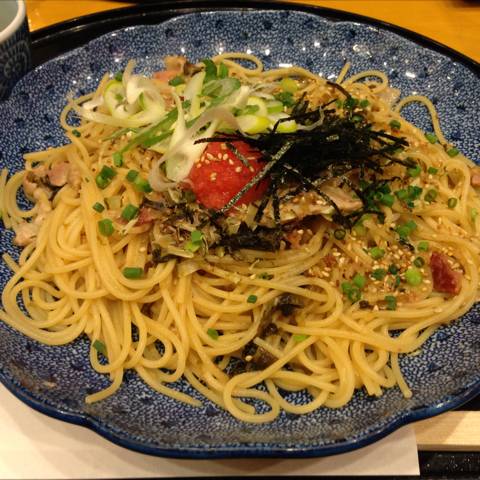 高菜と明太子のパスタ