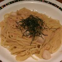 小柱と明太子の和風パスタ