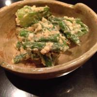 オクラと三度豆の胡麻和え