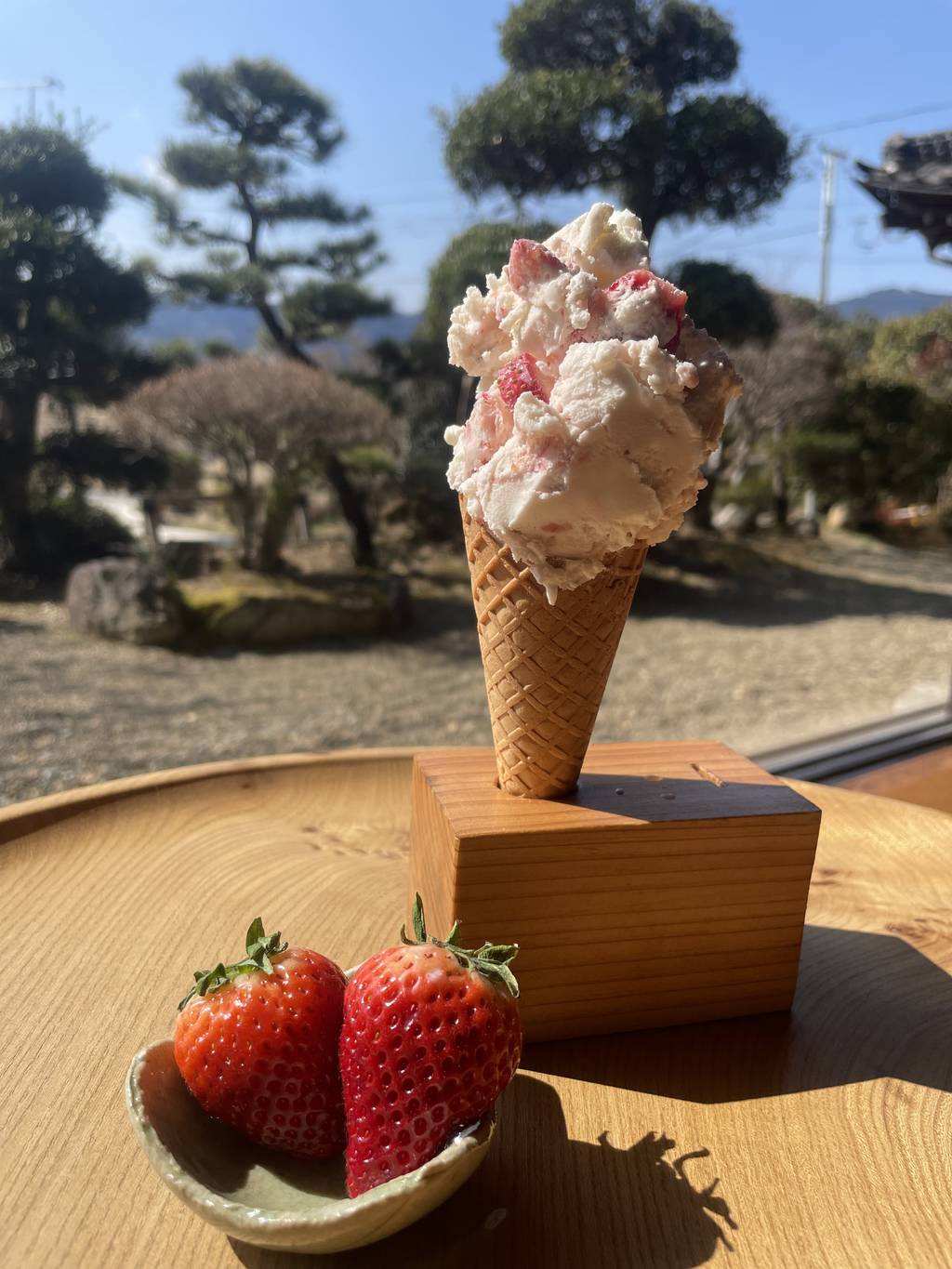 茨城県産いちごをふんだんに使った『いちごミルクジェラート』