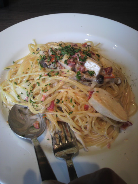 きのこのクリームソース