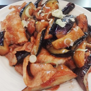 豚肉と茄子の醤油炒め