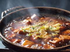 極上ＸＯ醤ソースの麻婆豆腐～土鍋仕立て